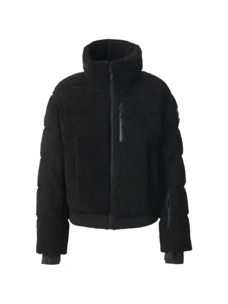 Geacă de schi Mackage din piele de oaie negru