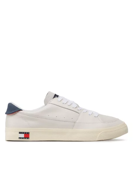 Trampki Tommy Jeans skórzane białe