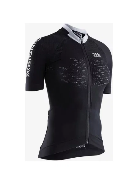 Koszulka z krótkim rękawem X-Bionic The Trick G2 Zip czarno-biała M biała