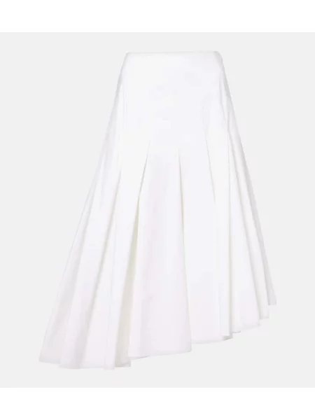 Spódnica midi Fforme asymetryczna do kolan biała
