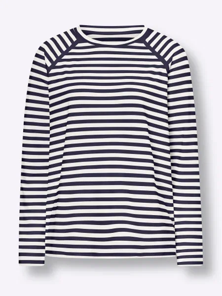 Heine Tricou albastru marin alb