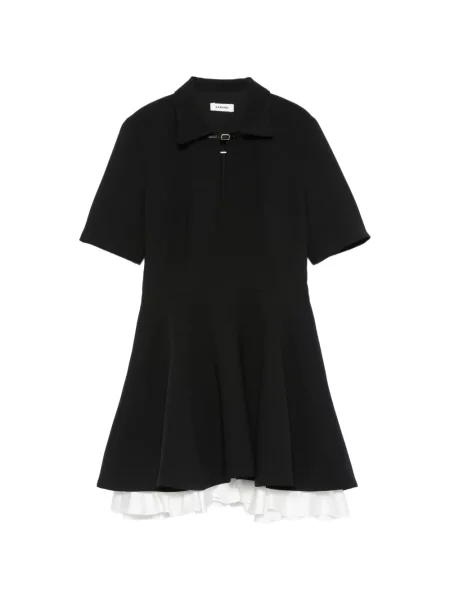 Rochie mini Sandro cu volane negru