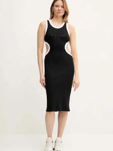 Сукня Liu Jo midi облягаюча чорний