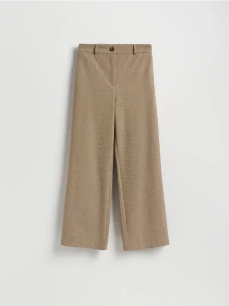 Reserved Pantaloni cadrilați bej
