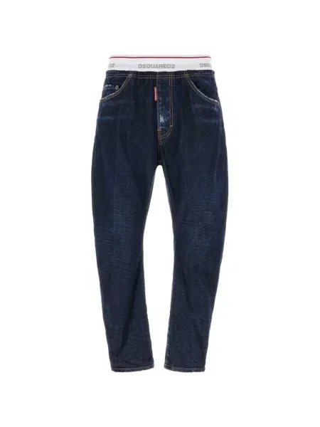 Blugi Dsquared2 zdrențuiți albastru