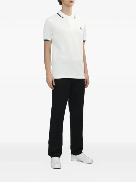 Polo Fred Perry scurt alb
