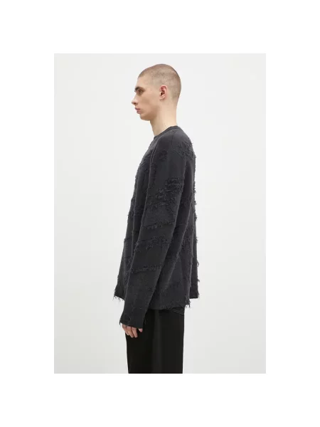 A-COLD-WALL* sweter wełniany Frontage Knit Crewneck szary