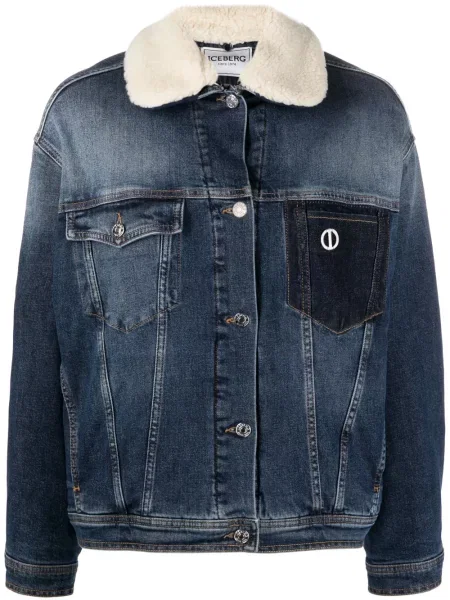 Kołnierzykowy kurtka jeansowa Iceberg