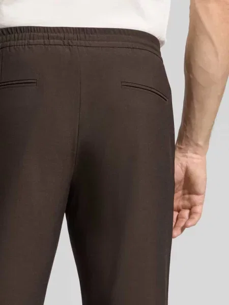 Spodnie materiałowe o kroju regular fit z dodatkiem model ‘Robert’ Selected Homme