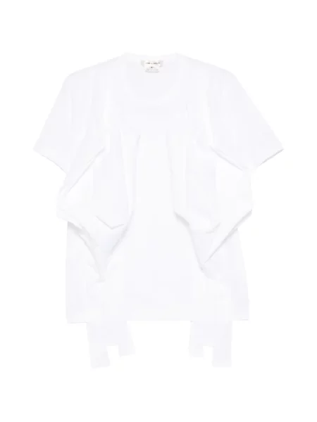 Tricou Comme Des Garçons drapate alb