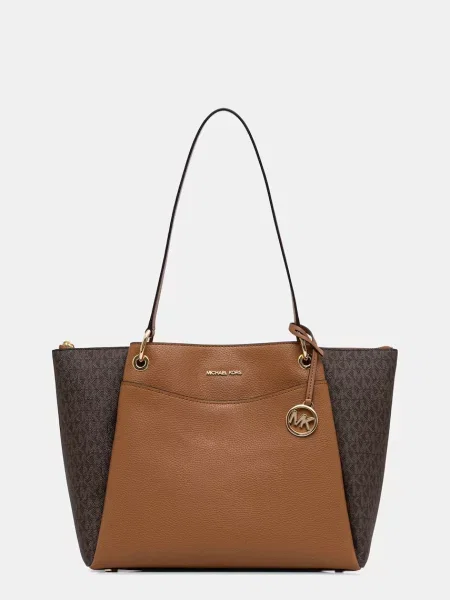 MICHAEL Michael Kors geantă shopper pentru femei cu imitație de piele May maro