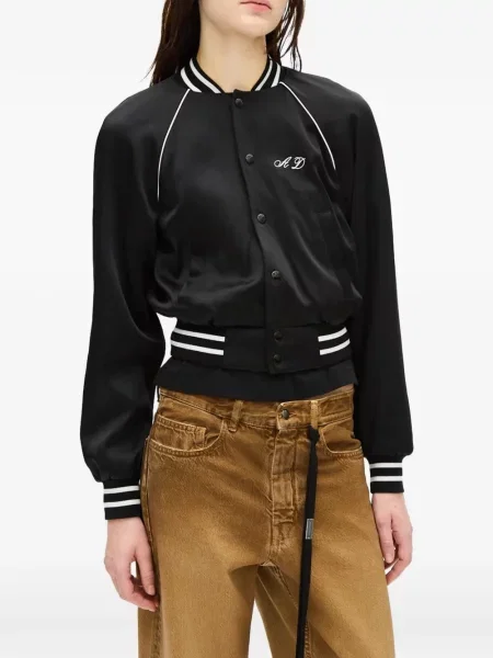 Geacă Ann Demeulemeester cu broderie negru