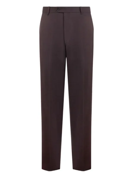 Vlněné kalhoty Brooks Brothers fialové