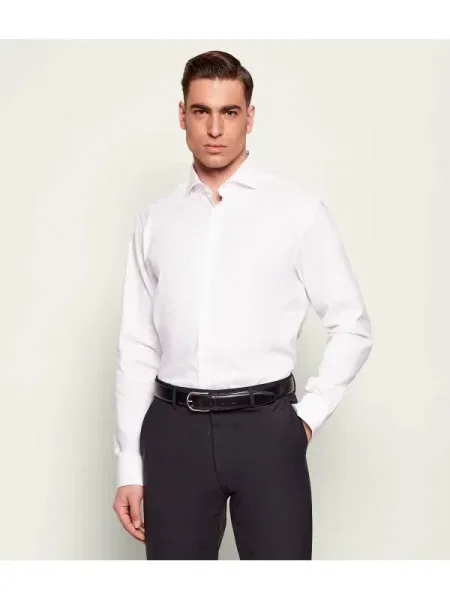 BOSS BLACK Cămașă | stretch alb