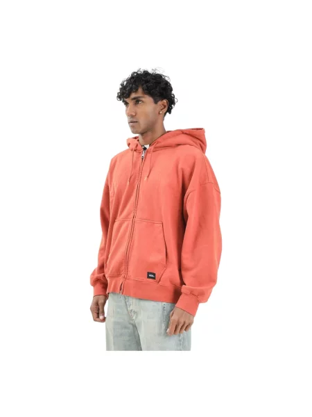 Vans LX Zip Hoodie Mężczyźni Bluzy i bluzy z kapturem Vans Size: S pomarańczowy