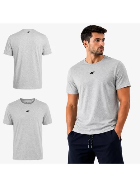 4F KOSZULKA T-SHIRT SPORTOWY KOLEKCJA LIMITOWANA szara