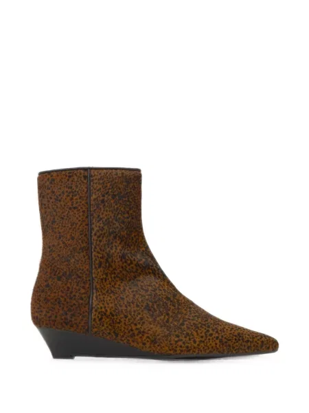 Cizme scurte Castaner cu imagine cu model leopard maro