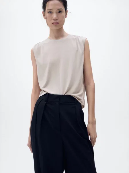 Майка MANGO бежевий