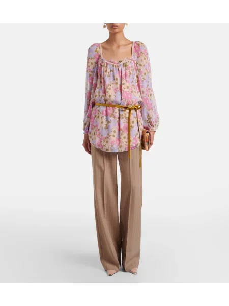 Bluză Valentino de mătase cu model floral