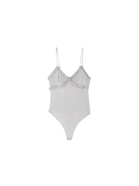 Bershka Tricou body argintiu
