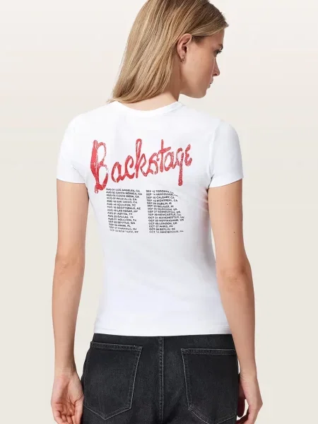 AllSaints Tricou Reflect Stevie alb