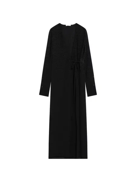 Rochie maxi Fendi din jacard plic cu autograf negru