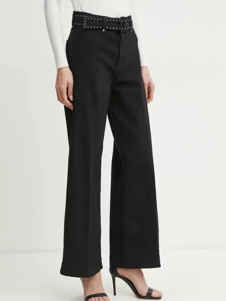 Kalhoty Levi's černá široké high waist šedé