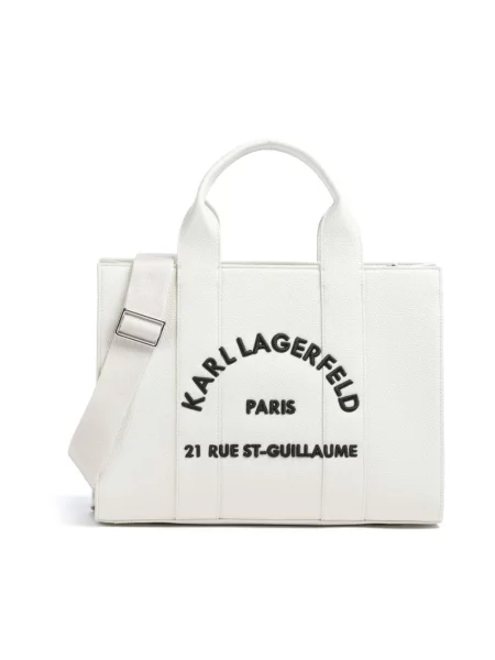 Karl Lagerfeld torebka shopper z imitacji skóry K/RSG MD beżowa