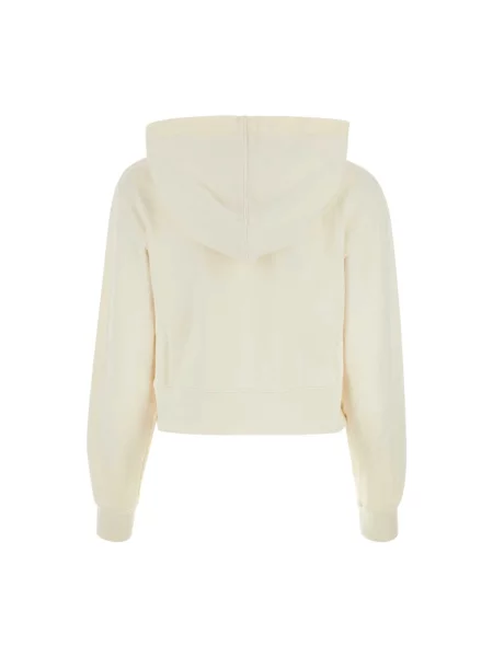 Krótka bluza z kapturem Palm Angels z kapturem biała
