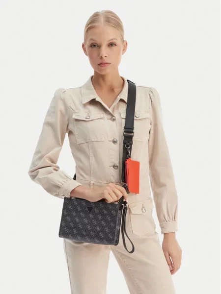 Guess Torbica za okrog pasu HMMILO črna