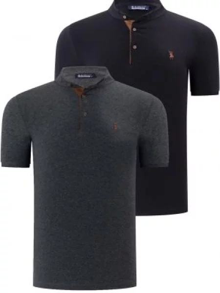Polo majica Dewberry siva