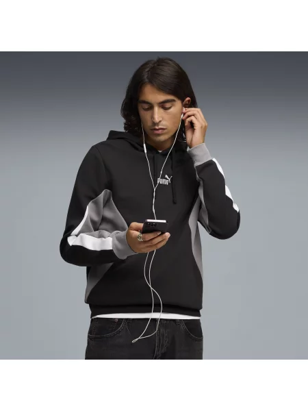 PUMA bluza z kapturem Essentials z blokami kolorów Odzież S czarny