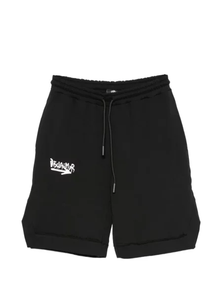 Pantaloni scurți Disclaimer cu imagine negru