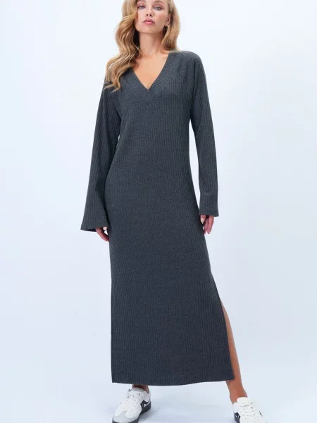 Trend Alaçatı Stili Rochie închis gri