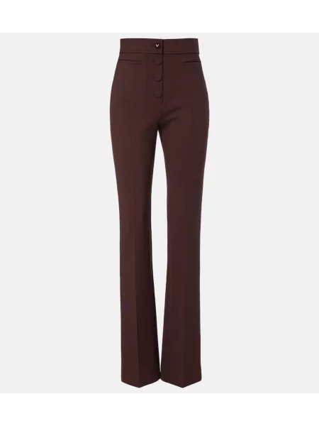Pantaloni Valentino de lână maro