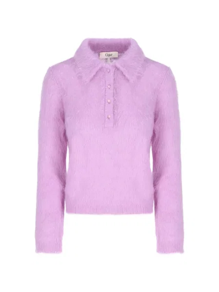 Tricou polo Chloé violet
