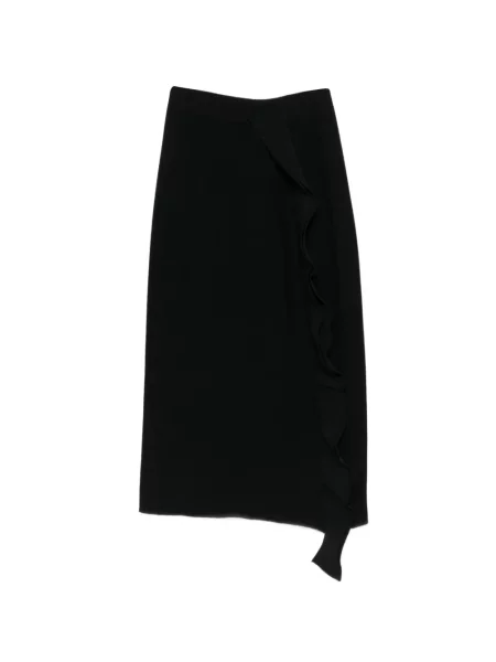 Fustă midi Liviana Conti cu volane până la genunchi negru