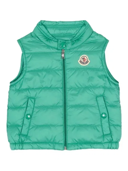 Kamizelka puchowa dziecięca Moncler Enfant zielona