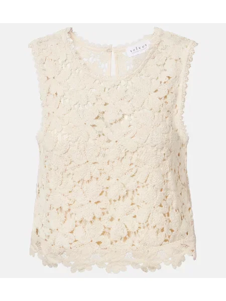 Top Velvet de catifea bej
