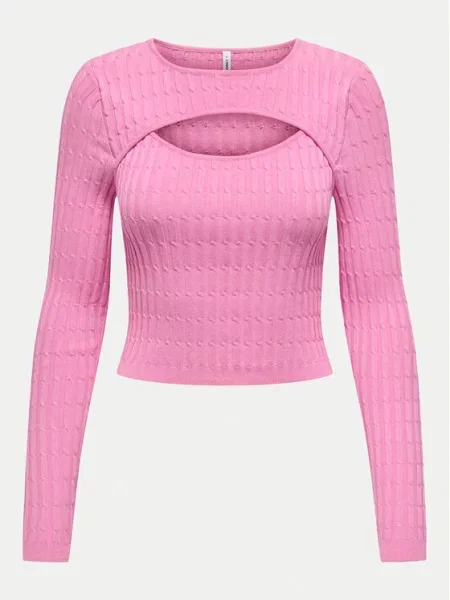 ONLY Светр Meddi Cropped Fit рожевий