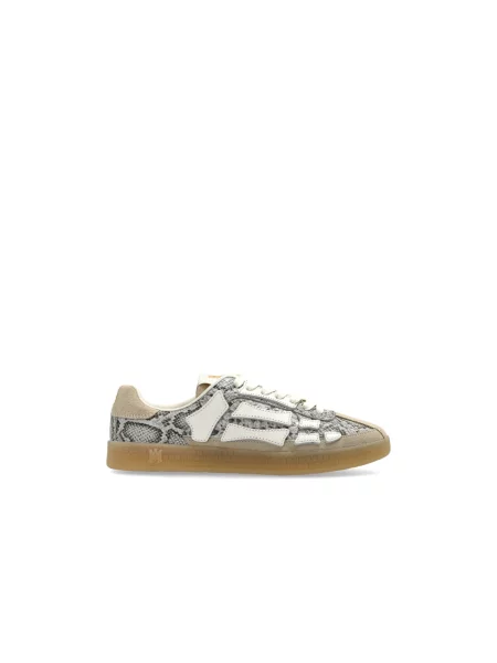 Sneakersy Amiri skórzane w wężowy wzór beżowe