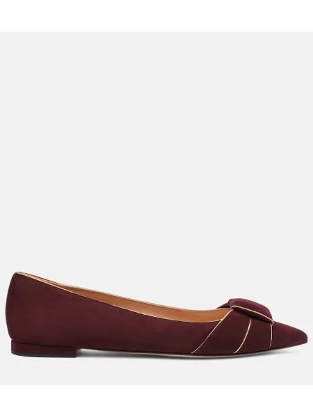Balerinke Gianvito Rossi iz semiša bordo