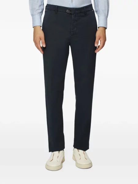 Cu centură pantaloni Kiton albastru