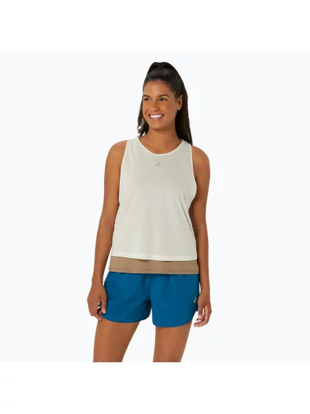 Tank top do biegania ASICS Nagino Run Tank oatmeal/pepper