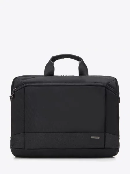 Torba na laptopa z połyskującą wstawką czarna