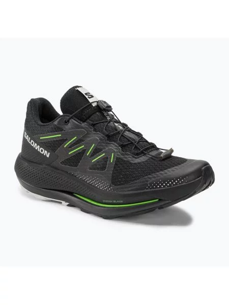 Buty do biegania Salomon Pulsar Trail black/green gecko czarne
