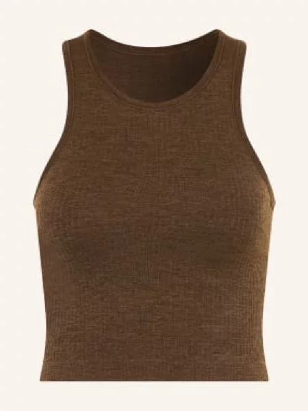 Krótki top Lululemon w miejskim stylu brązowy