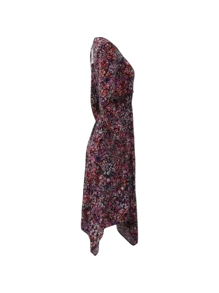 Rochie midi Maje cu model floral cu imagine până la genunchi violet