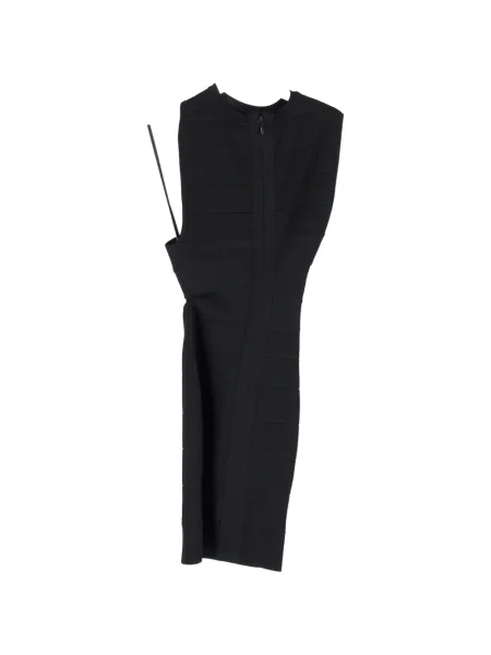 Rochie mini Hervé Léger cu un umăr gol de costum negru