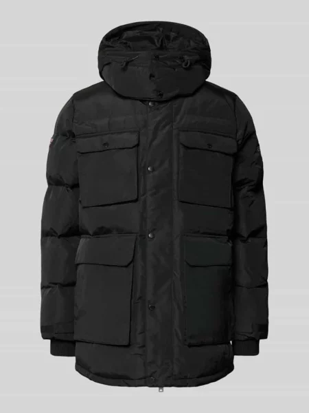 Kurtka pikowana w kroju regular fit z kapturem model Everest Expedition' Superdry czarna